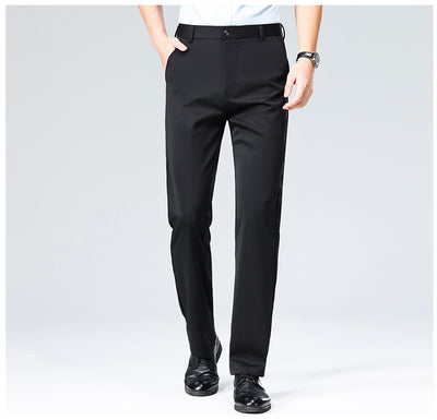 Pantalones Casuales Ejecutivos Slim Fit Ice Silk Antirruga para Hombre - Image 11
