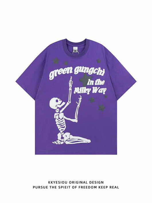 Camiseta Estampado Calavera Retro Americano - Image 11