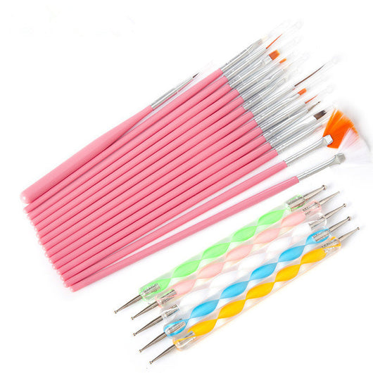 Set de 20 Brochas de Maquillaje Profesional con Acabado Diamante - Image 9