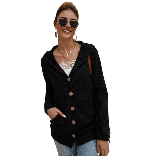 Cardigan Tejido con Capucha para Mujer - Abrigo Largo Otoño Invierno - Image 9