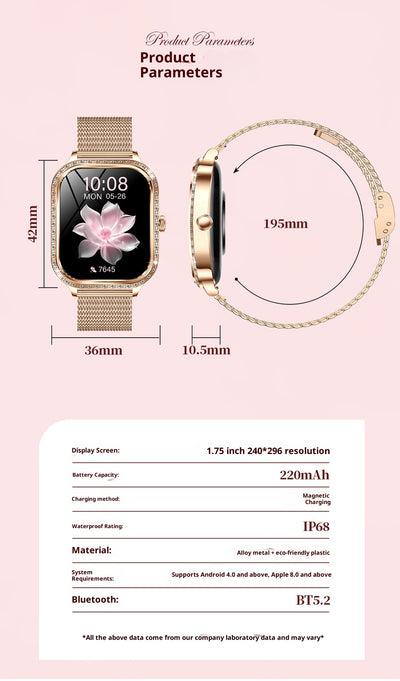 Reloj Inteligente MK88 para Mujer con Llamadas Bluetooth y Monitoreo de Salud - Image 19