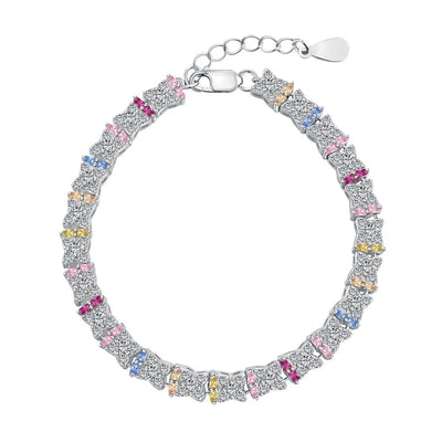 Pulsera de Plata Esterlina para Mujer con Circones de Colores - Image 6