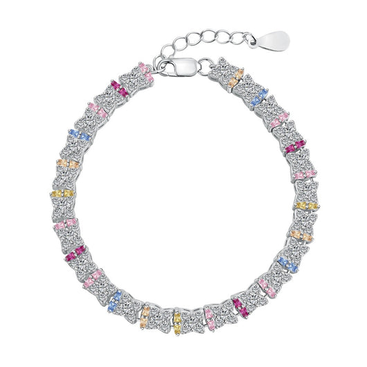 Pulsera de Plata Esterlina para Mujer con Circones de Colores - Image 6