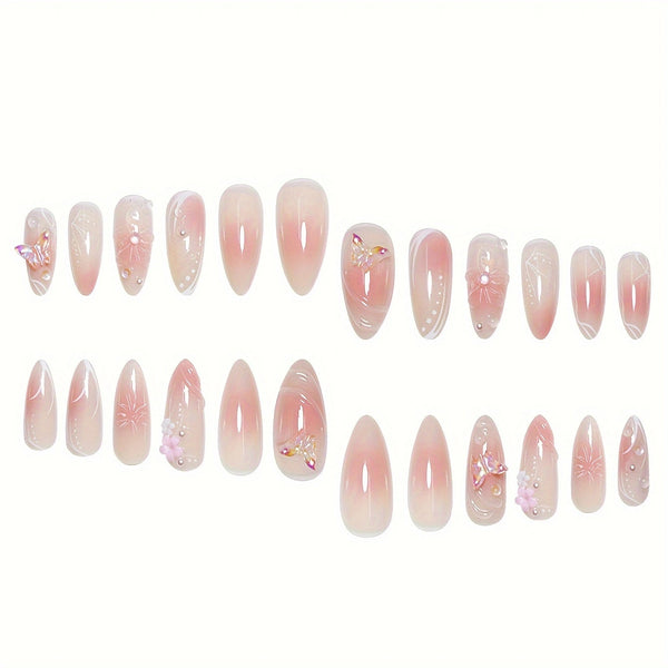 Uñas Postizas Almendra Sweet Cool - Diseño Elegante y Duradero
