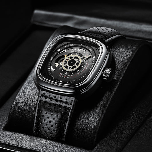 Reloj Automático para Hombre Friday Red Square con Diseño Calado - Image 3