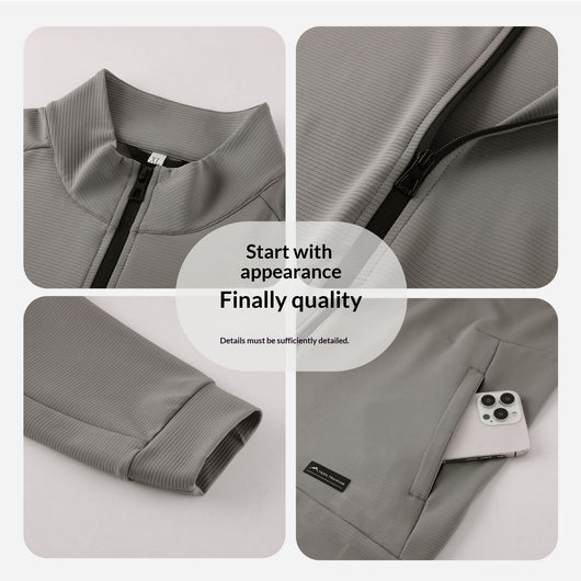 Chaqueta Deportiva Impermeable para Hombre con Cuello de Pie y Tela Elástica - Image 4