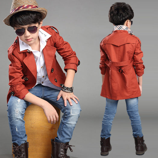 Abrigo Trinchera Casual de Largo Medio para Niños - Image 15