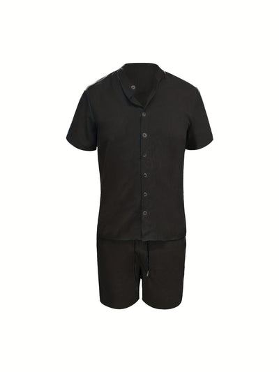 Conjunto de Camisa y Shorts en Algodón-Lino: Comodidad y Estilo - Image 11