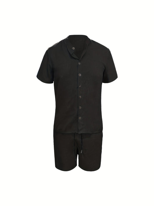 Conjunto de Camisa y Shorts en Algodón-Lino: Comodidad y Estilo - Image 11
