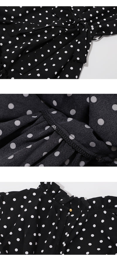 Falda Retro Ajustada Cuello Redondo para Mujer - Image 13