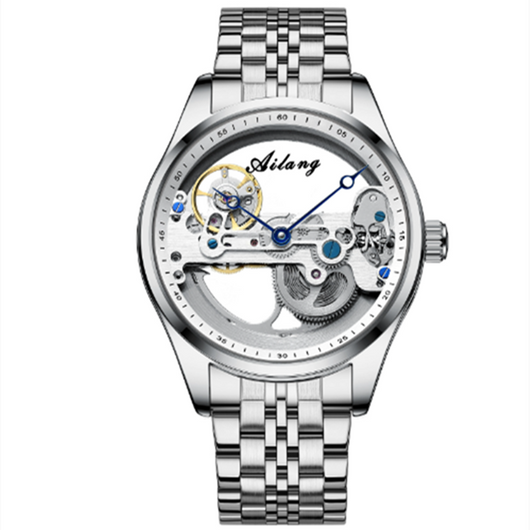 Reloj Mecánico Automático Hueco para Hombre con Banda de Silicona - Image 12