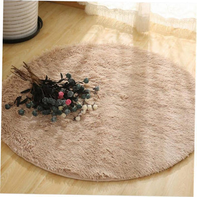 Alfombra Redonda de Pelaje Suave para Sala, Dormitorio y Cuarto Infantil - Image 17