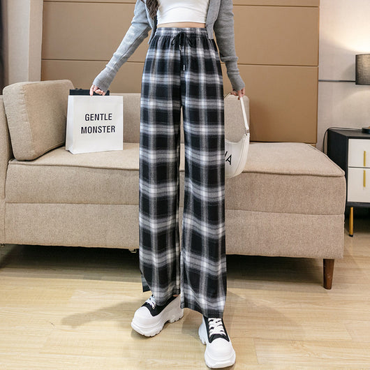 Pantalón Ancho Cintura Alta Drapeado Casual Tendencia - Image 14