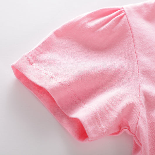 Playera Infantil de Algodón con Cuello Redondo para Niñas - Image 11