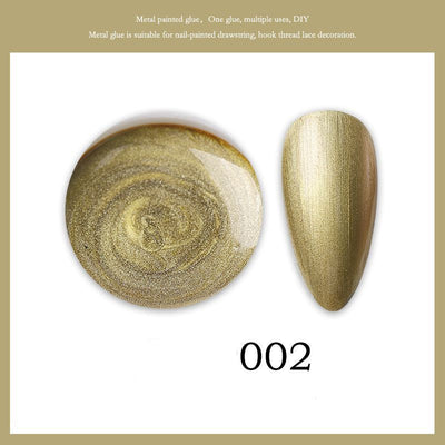 Adhesivo para Uñas con Efecto Espejo Dorado Japonés - Image 5