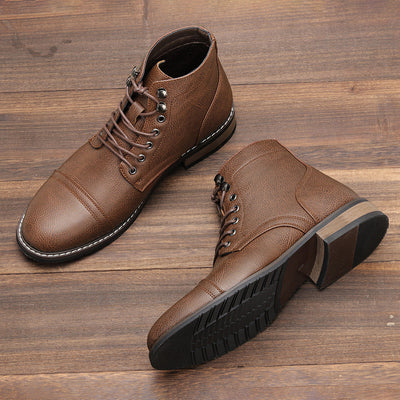 Botas de Cuero Vintage para Hombre - Estilo Casual