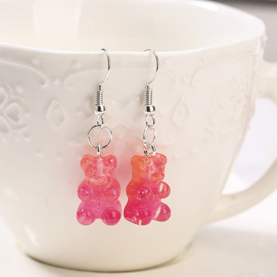 Aretes de Resina Bicolor con Brillo Estilo Cartoon - Diseño Europeo y Americano - Image 12