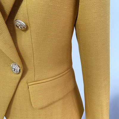 Chaqueta de Moda con Hebilla de León Metalizada y Ajuste Slim - Image 9