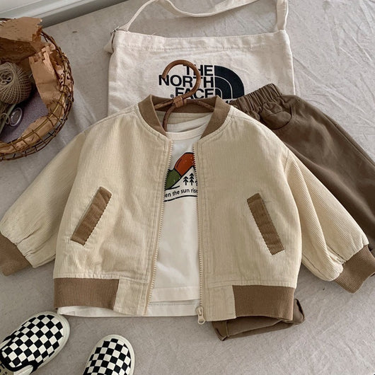 Abrigo Infantil Primavera Corduroy Estilo Japonés y Coreano - Image 11