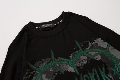 Sudadera Oversize Gótica Punk con Estampado - Manga Larga Estilo Harajuku - Image 6