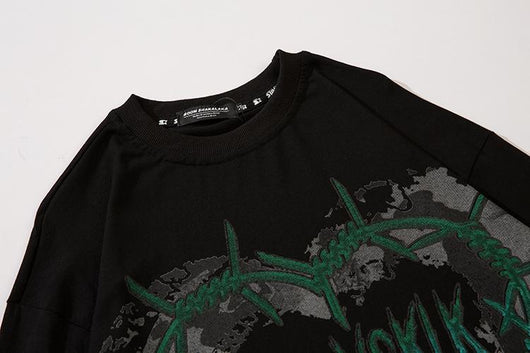Sudadera Oversize Gótica Punk con Estampado - Manga Larga Estilo Harajuku - Image 6