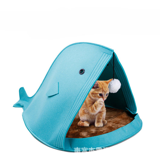 Arenero de Fieltro con Forma de Tiburón para Gatos - Image 8