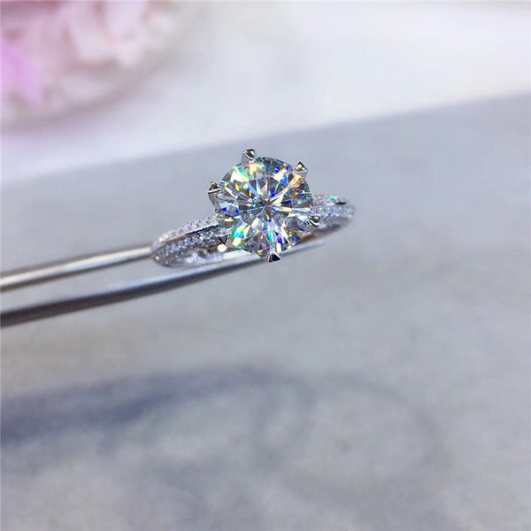 Anillo de Diamante Moissanita Fidelidad - Brillo Eterno
