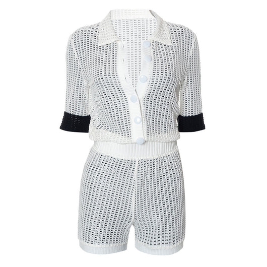 Traje para Mujer con Solapa y Contraste de Botones - Image 18