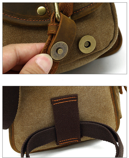 Bolsa Mensajera de Lona para Hombre - Estilo Casual y Versátil - Image 20