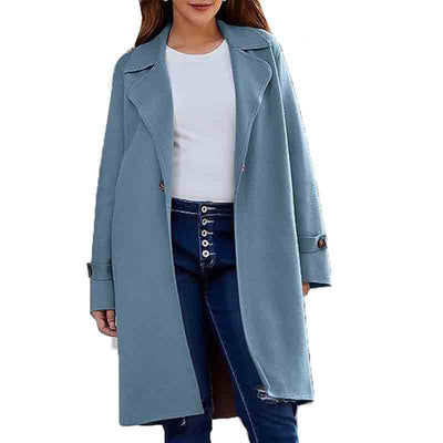 Abrigo Holgado con Solapas y Botones para Mujer - Image 7