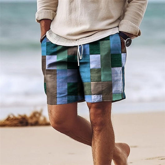 Shorts de Playa Hawaianos Transpirables con Estampado 3D para Hombre - Image 7