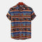 Camisa Retro Holgada de Manga Corta para Hombre Talla Grande