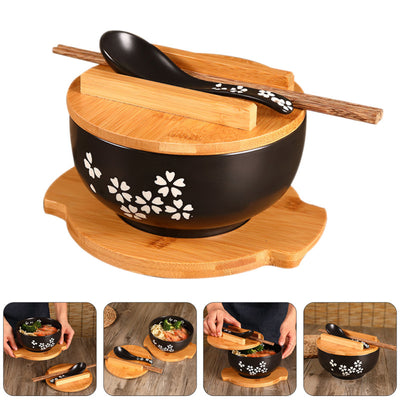 Tazón de Cerámica para Fideos y Arroz con Tapa Estilo Japonés - Image 15