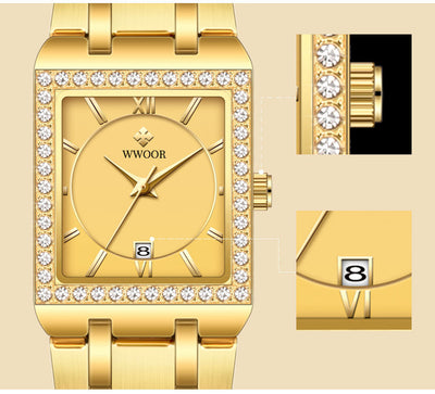 Reloj Mujer Acero Inoxidable Resistente al Agua con Cristal Diamante - Image 19