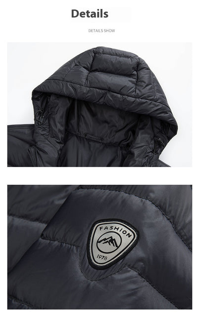 Chaqueta de Plumas para Hombre, Corte Slim Estilo Coreano - Image 25