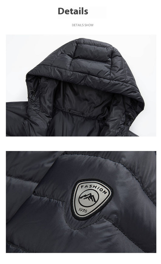 Chaqueta de Plumas para Hombre, Corte Slim Estilo Coreano - Image 25