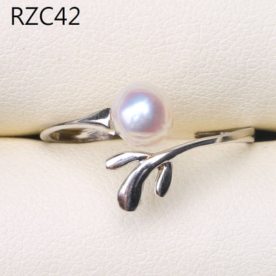 Anillo de Perla Barroca Natural Diseño Luna Platino - Image 35