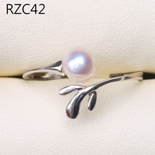 Anillo de Perla Barroca Natural Diseño Luna Platino - Image 35