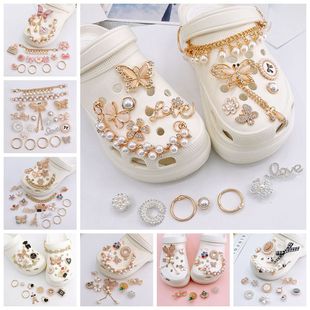 Adornos de Cristal Brillante para Zapatos - Accesorios DIY Estilo Clásico con Flor de Perla - Image 106