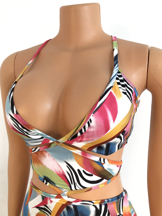 Jumpsuit Estampado Sexy para Discoteca con Amarres Cruzados - Image 31