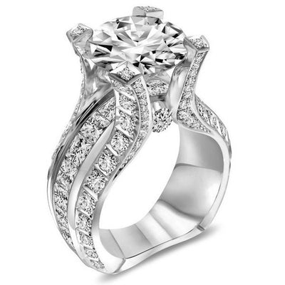 Anillo de Compromiso Óvalo en Circonia y Chapado en Oro Rosa - Image 4