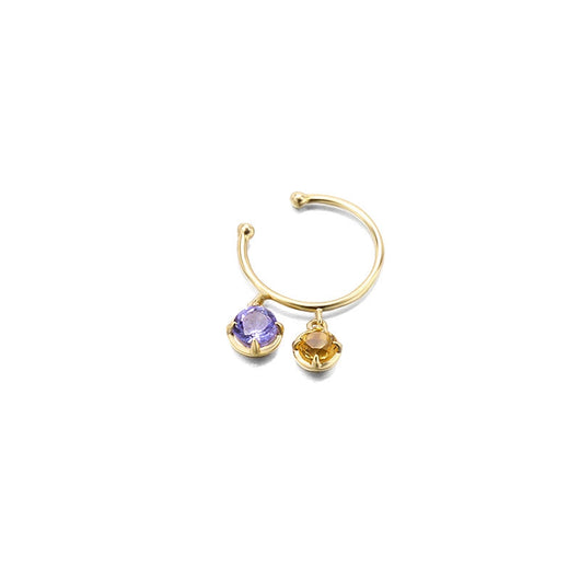Aretes de Oro 9K con Cristal Natural y Piedras Preciosas - Image 10