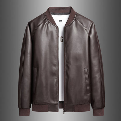 Chaqueta de Cuero Lavado Slim Fit para Hombre - Estilo Moderno - Image 7