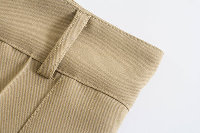Pantalones Casuales de Cintura Alta Estilo Europeo - Corte Recto Clásico - Image 29