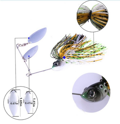 Señuelo Giratorio con Lentejuelas para Pesca de Bajo - Cebo de Superficie Premium - Image 11
