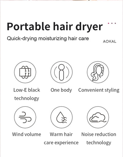 Secador de Cabello Iónico 800W con 2 Velocidades - Profesional Portátil - Image 7