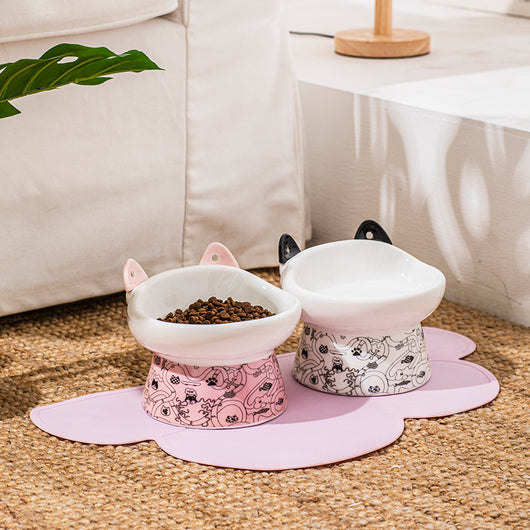 Comedero Elevado para Gatos Cerámico con Protección Antivolcamiento - Image 19