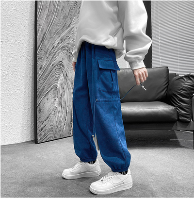 Pantalones de Trabajo Holgados Talla Grande Negro - Estilo Urbano Moderno - Image 2
