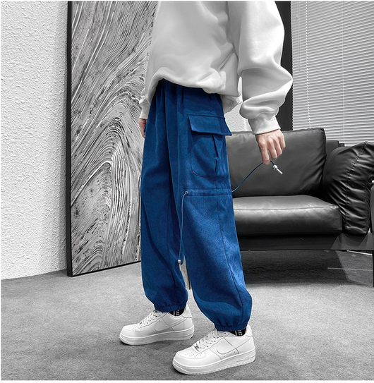 Pantalones de Trabajo Holgados Talla Grande Negro - Estilo Urbano Moderno - Image 2
