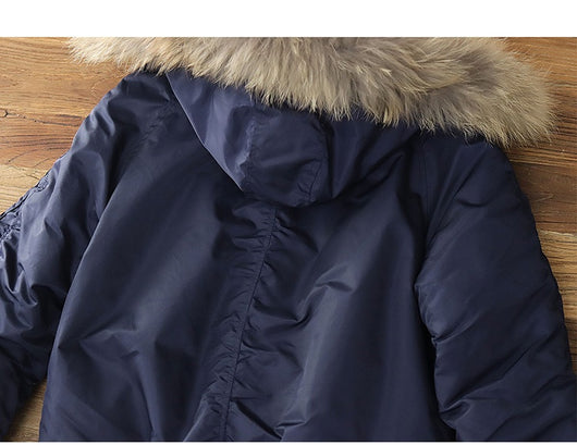 Chamarra Retro para Hombre con Cuello de Pelaje Grueso - Image 10